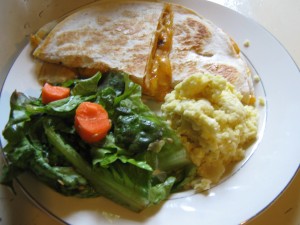 Steak and cheese quesadilla