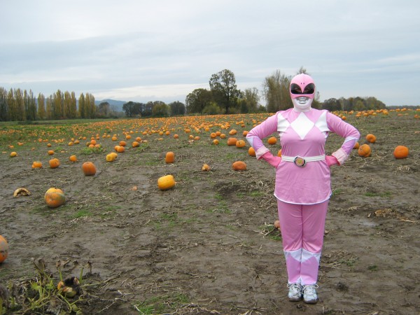 Super Coupon Girl dons a Power Ranger costume!