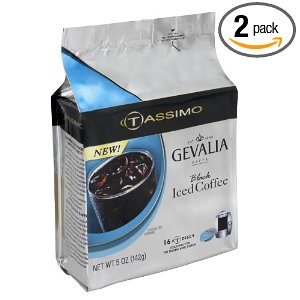Gevalia Black Iced Coffee, 16-Count T-Discs for Tassimo Coffeemakers (Pack of 2)