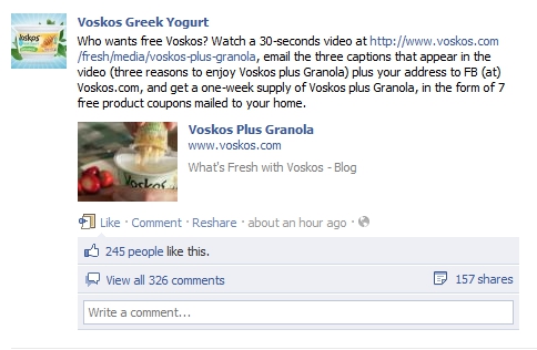 Voskos Plus Granola Free Coupon Offer