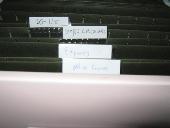 My coupon filing cabinet My coupon filing cabinet