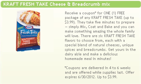 Kraft Fresh Take Coupon Offer