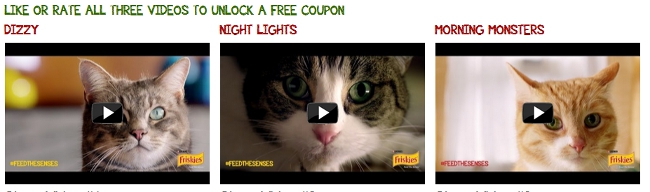 Free cat food from Friskies